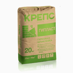 Крепс Гипласт шпаклевка гипсовая 20 кг/56 шт