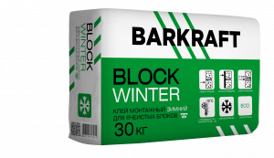 Barkraft Клей "BLOCK" для ячеистых блоков, ЗИМНИЙ  30кг  /48 шт